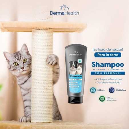 Dermahealth Champú Antipulgas y Garrapatas, 200 ml, perros y gatos