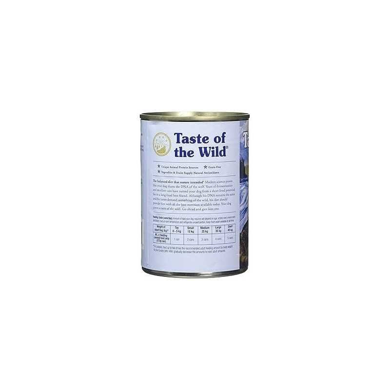 Taste of the Wild Pacific Stream, Alimento húmedo, Libre de granos, Perro todas las edades, Salmón y Pavo en salsa , 390 g