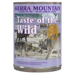 Taste of the Wild Sierra Mountain, Alimento húmedo, Libre de granos, Perro todas las edades, Cordero en salsa , 390 g
