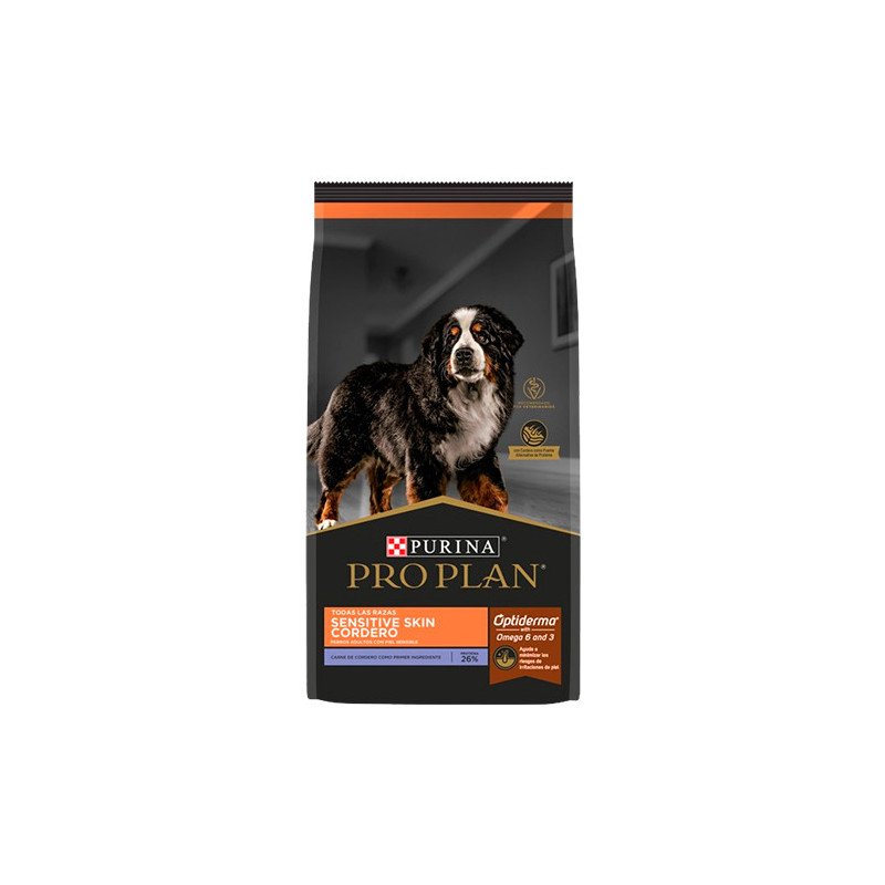 Pro Plan Sensitive skin (piel sensible), Todas las razas, Cordero, 15 kg