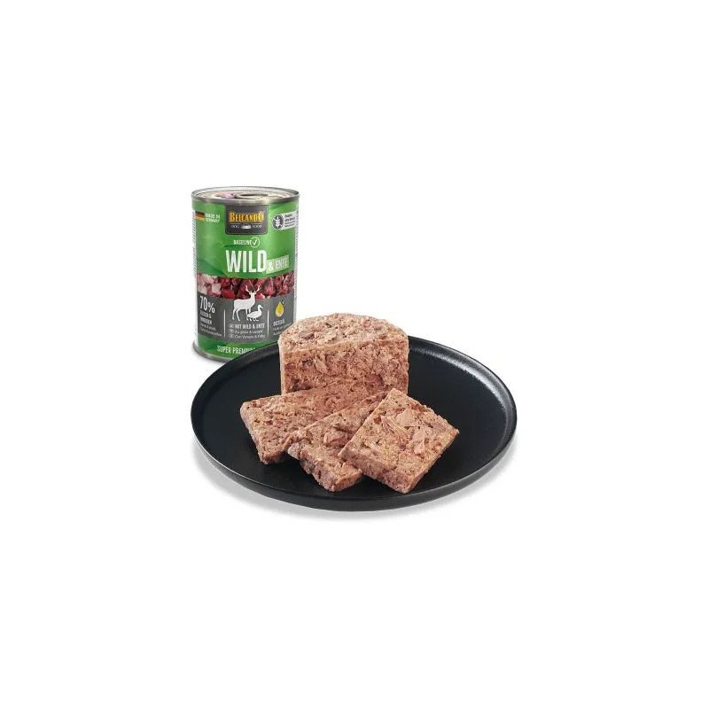 Belcando, Alimento húmedo, Libre de granos, Perro todas las edades, Venado y Pato, 400 g