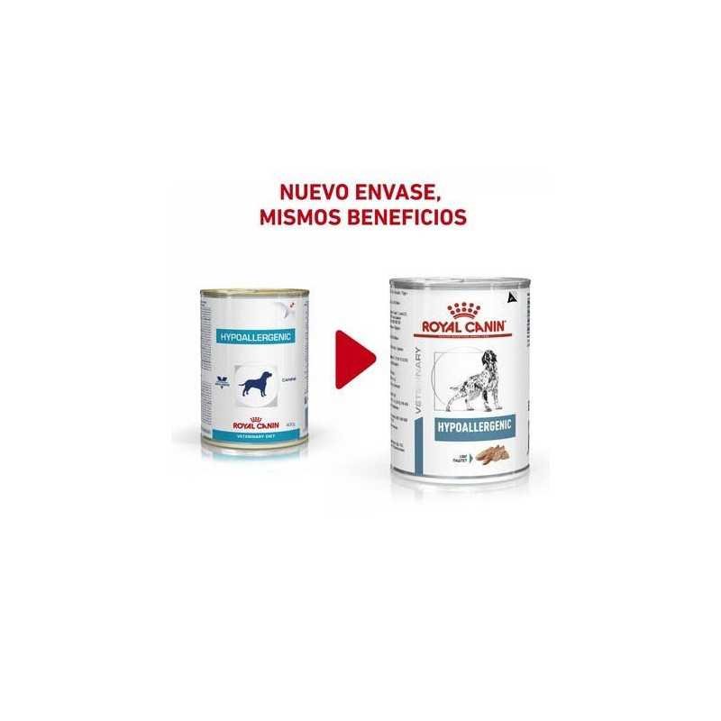 Royal Canin Hypoallergenic (Hipoalergénico) Húmedo Lata para Perro, 400 g