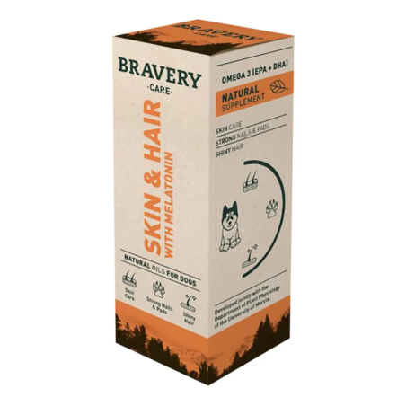 Bravery Care Aceite de Salmón natural, Piel y Pelaje, 500 ml