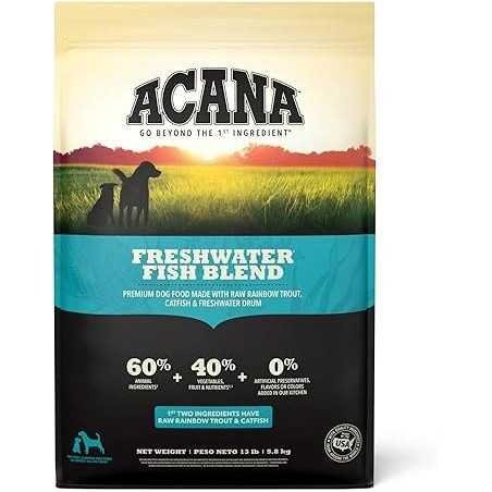 Acana Freshwater Fish Blend, Libre de Granos, Todas las razas y edades, Pescados de agua dulce