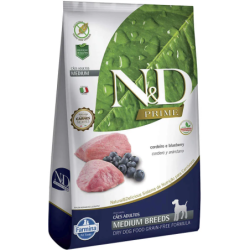 N&D Super Premium, Libre de granos, Adulto Razas Medianas y Grandes, Cordero y Arándanos, 10,1 kg