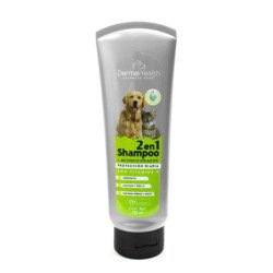 Dermahealth Champú advance care 2 en 1 para mascotas, 200 ml, perros y gatos